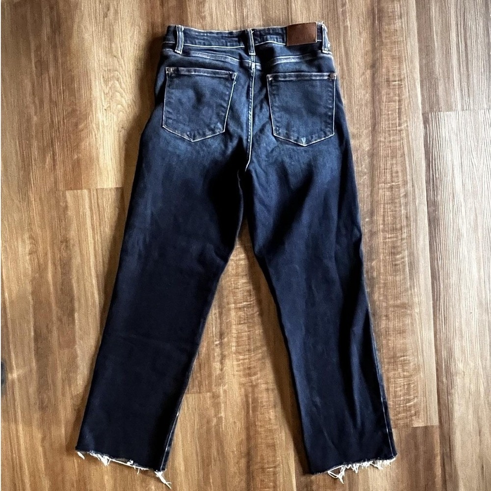 Judy Blue Jeans Womens 11 30 Blue Straight Fit Raw Hem Distressed JB8227DKCO